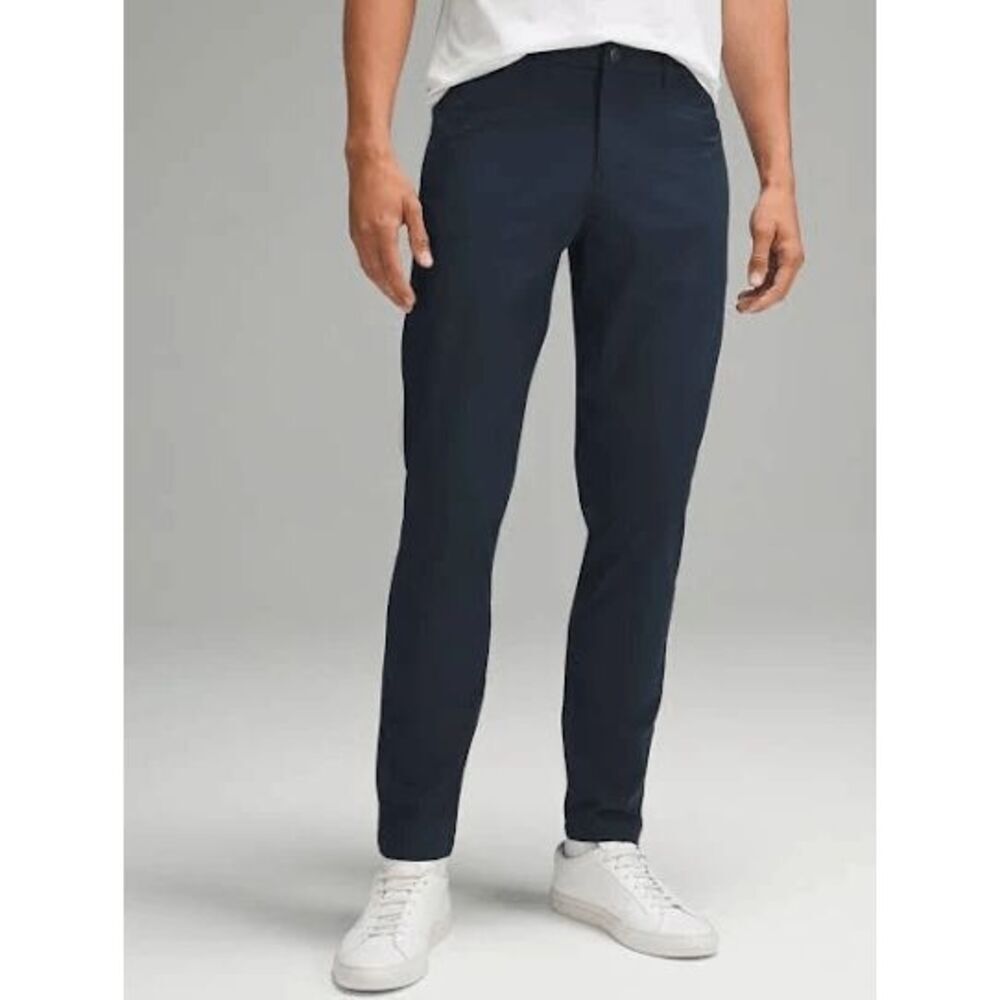 Lululemon Black ABC Slim Fit 5-Pocket Warpstreme Stretch Golf Chino Pants Sz 32